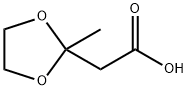 2-(2-메틸-1.3-디옥솔란-2-일)아세트산 구조식 이미지