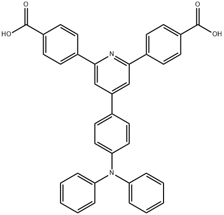 4-[6-(4-carboxyphenyl)-4-[4-(N-phenylanilino)phenyl]pyridin-2-yl]benzoicacid Structure