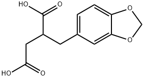 2-(1,3-benzodioxol-5-ylmethyl)butanedioic acid 구조식 이미지