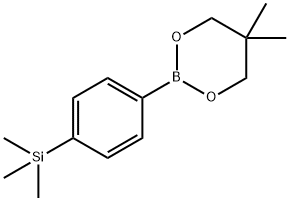 2-(4-(trimethylsilyl)phenyl)-5,5-dimethyl-1,3,2-dioxaborinane Structure