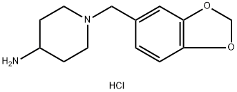1-(1,3-benzodioxol-5-ylmethyl)piperidin-4-amine dihydrochloride 구조식 이미지