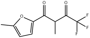 1,3-Butanedione, 4,4,4-trifluoro-2-methyl-1-(5-methyl-2-furanyl)- 구조식 이미지