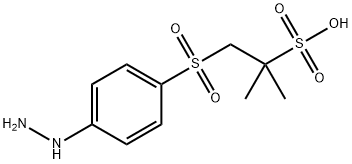 1-(4-hydrazinylbenzenesulfonyl)-2-methylpropane-2-sulfonic acid Structure