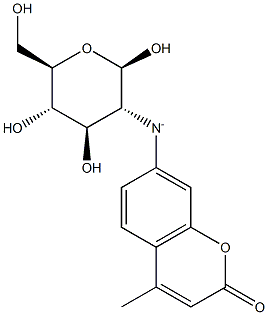 4-Methylumbelliferyl b-D-glucosaminide Structure