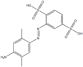 1,4-Benzenedisulfonic acid, 2-[2-(4-amino-2,5-dimethylphenyl)diazenyl]- Structure