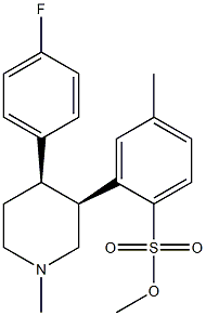 ((3S,4R)-4-(4-fluorophenyl)-1-methylpiperidin-3-yl)methyl 4-methylbenzenesulfonate Structure