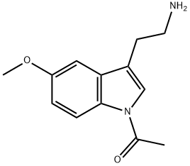 Ethanone, 1-[3-(2-aminoethyl)-5-methoxy-1H-indol-1-yl]- Structure