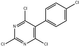 5-p-chlorophenyl-2,4,6-trichloro-pyrimidine Structure