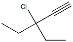 3-chloro-3-ethyl-1-pentyne 구조식 이미지