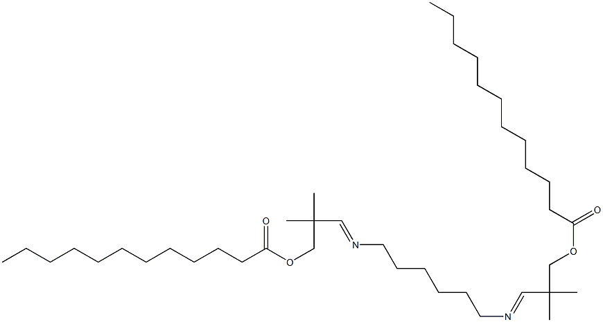 (3E)-3-({6-[(E)-[3-(dodecanoyloxy)-2,2-dimethylpropylidene]amino]hexyl}imino)-2,2-dimethylpropyl dodecanoate Structure