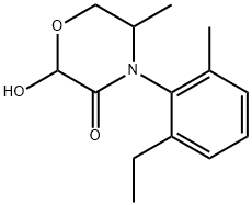 3-Morpholinone, 4-(2-ethyl-6-methylphenyl)-2-hydroxy-5-methyl- Structure