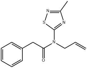 Benzeneacetamide, N-(3-methyl-1,2,4-thiadiazol-5-yl)-N-2-propen-1-yl- Structure