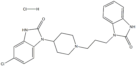 5-chloro -1- [1-[3-(2,3-dihydro-2-oxo -1H-benzimidazol-1-yl)propyl]-4-piperidinyl]1,3-dihydro-2H-benzimidazol-2-one hydrochloride Structure