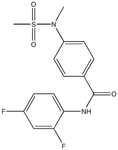 N-(2,4-difluorophenyl)-4-[methyl(methylsulfonyl)amino]benzamide Structure