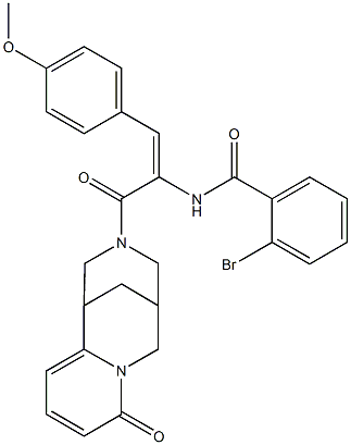 2-bromo-N-{2-(4-methoxyphenyl)-1-[(6-oxo-7,11-diazatricyclo[7.3.1.0~2,7~]trideca-2,4-dien-11-yl)carbonyl]vinyl}benzamide Structure