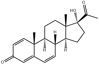 17-Hydroxy-1,4,6-pregnatriene-3,20-dione 구조식 이미지