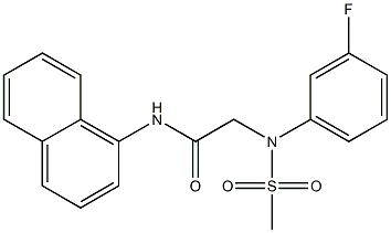 2-[3-fluoro(methylsulfonyl)anilino]-N-(1-naphthyl)acetamide Structure