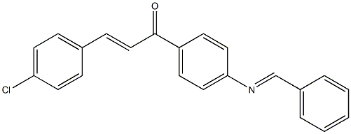 1-[4-(benzylideneamino)phenyl]-3-(4-chlorophenyl)-2-propen-1-one Structure