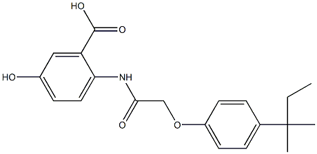5-hydroxy-2-{[(4-tert-pentylphenoxy)acetyl]amino}benzoic acid Structure