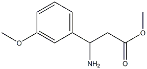 methyl 3-amino-3-(3-methoxyphenyl)propanoate 구조식 이미지