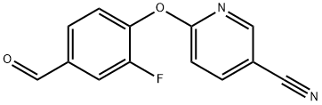 6-(2-Fluoro-4-formylphenoxy)-nicotinonitrile 구조식 이미지