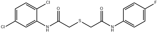 2-{[2-(2,5-dichloroanilino)-2-oxoethyl]sulfanyl}-N-(4-fluorophenyl)acetamide 구조식 이미지