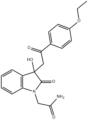 2-{3-[2-(4-ethoxyphenyl)-2-oxoethyl]-3-hydroxy-2-oxo-2,3-dihydro-1H-indol-1-yl}acetamide Structure