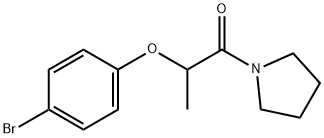 2-(4-bromophenoxy)-1-(pyrrolidin-1-yl)propan-1-one 구조식 이미지