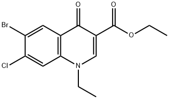 6-bromo-7-chloro-1-ethyl-4-oxo-1,4-dihydro-3-ethoxycarbonylquinoline Structure