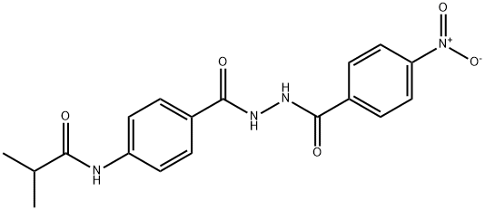 2-methyl-N-(4-{[2-(4-nitrobenzoyl)hydrazino]carbonyl}phenyl)propanamide 구조식 이미지