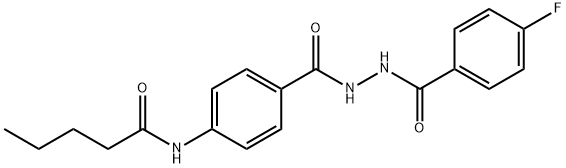 N-(4-{[2-(4-fluorobenzoyl)hydrazino]carbonyl}phenyl)pentanamide Structure