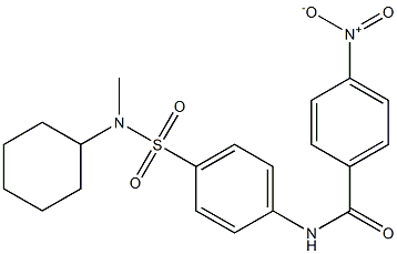 N-(4-{[cyclohexyl(methyl)amino]sulfonyl}phenyl)-4-nitrobenzamide Structure