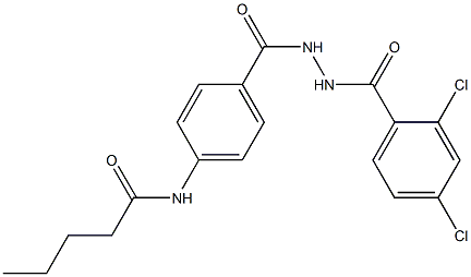 N-(4-{[2-(2,4-dichlorobenzoyl)hydrazino]carbonyl}phenyl)pentanamide Structure