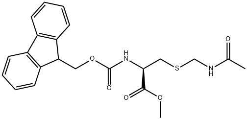 methyl (2R)-3-[(acetamidomethyl)sulfanyl]-2-({[(9H-fluoren-9-yl)methoxy]carbonyl}amino)propanoate Structure