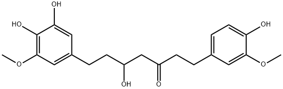 3-Heptanone, 7-(3,4-dihydroxy-5-methoxyphenyl)-5-hydroxy-1-(4-hydroxy-3-methoxyphenyl)- Structure