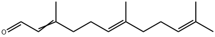 2,6,10-Dodecatrienal, 3,7,11-trimethyl-, (6E)- Structure