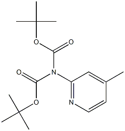 2-(di-tert-butyloxycarbonyl)amino-4-picoline Structure