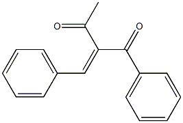 2-benzylidene-1-phenyl-1,3-butanedione Structure