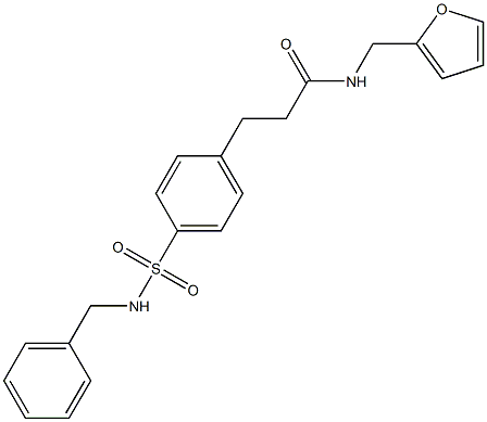 3-{4-[(benzylamino)sulfonyl]phenyl}-N-(2-furylmethyl)propanamide Structure