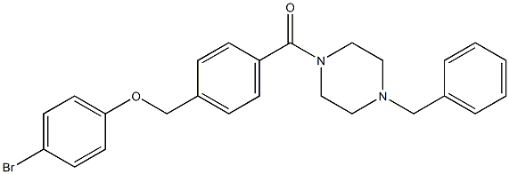 4-[(4-benzyl-1-piperazinyl)carbonyl]benzyl 4-bromophenyl ether 구조식 이미지