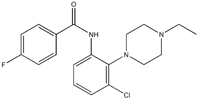 N-[3-chloro-2-(4-ethyl-1-piperazinyl)phenyl]-4-fluorobenzamide Structure