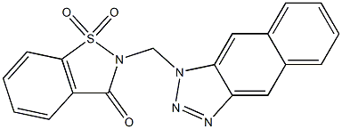 2-(1H-naphtho[2,3-d][1,2,3]triazol-1-ylmethyl)-1,2-benzisothiazol-3(2H)-one1,1-dioxide 구조식 이미지