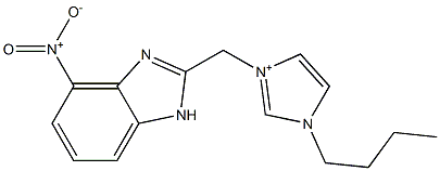 1-butyl-3-[(4-nitro-1H-benzimidazol-2-yl)methyl]-1H-imidazol-3-ium 구조식 이미지