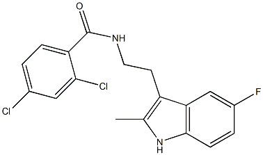 2,4-dichloro-N-[2-(5-fluoro-2-methyl-1H-indol-3-yl)ethyl]benzamide Structure