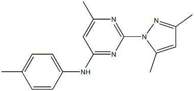 2-(3,5-dimethyl-1H-pyrazol-1-yl)-6-methyl-N-(4-methylphenyl)pyrimidin-4-amine 구조식 이미지