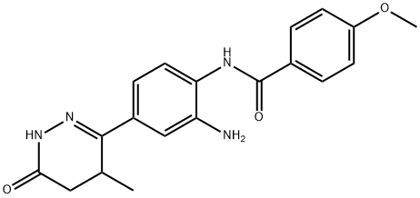 Benzamide,N-[2-amino-4-(1,4,5,6-tetrahydro-4-methyl-6-oxo-3-pyridazinyl)phenyl]-4-methoxy- Structure