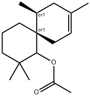 (6S,11S)-2,2,9,11-tetramethylspiro[5.5]undec-8-en-1-yl acetate Structure