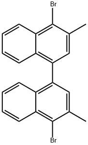 1,1'-Binaphthalene, 4,4'-dibromo-3,3'-dimethyl- Structure