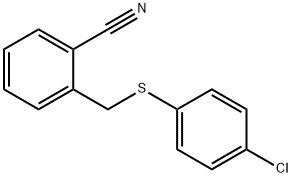 2-{[(4-chlorophenyl)sulfanyl]methyl}benzonitrile Structure
