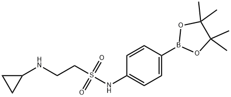 Ethanesulfonamide, 2-(cyclopropylamino)-N-[4-(4,4,5,5-tetramethyl-1,3,2-dioxaborolan-2-yl)phenyl]- Structure